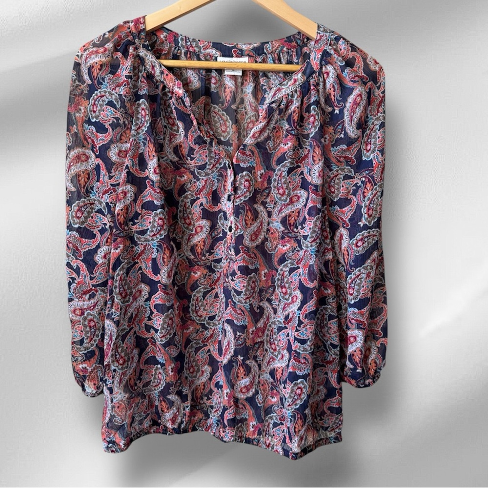 Liz Claiborne Paisley Print Blouse
